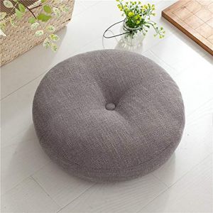 Rond Coussin de Sol &eacute;pais en Lin &eacute;pais de Style Japonais Tatami Coussin pour Chaise de Balcon de Canap&eacute; de Plancher de Patio Coussins,Gris,40x40cm (MERRY MARKET, neuf)