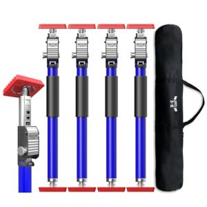3-H Set de 4 Etai Telescopique Reglable 40-70 cm, Étai de Porte Tout Acier Épais | Charge Max 75kg | Étai de Soutien Télescopique pour Plaque de Plâtre, Cadre de Porte, Installation d'armoire, Bleu (IGLAMOUR STORE, neuf)