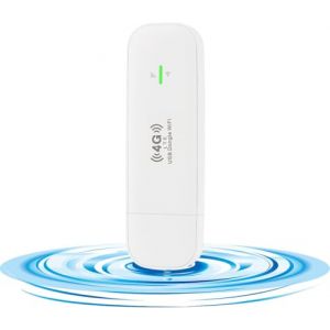 KuWFi Clé Internet 4G 150 Mbps, 4G LTE USB Dongle WiFi, Wireless Cle Modem 4G avec Emplacement, Adaptateur réseau 4G LTE, Clé USB Appliquer à la Boutique/à la Maison, Connecter 10 Utilisateurs (JuHUi, neuf)