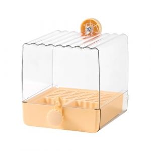 Generisch Distributeur de nourriture pour bain d'oiseaux - Design de bo&icirc;te - Petite station de bain d'oiseaux de taille moyenne - Accessoire de cage - Pour tourterelle, pinson, perruche, m&acirc;le (QiuYanBinShangMao, neuf)