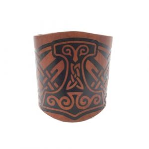 DINSOAVR Manchon de bras en cuir vintage pour homme, marteaux, large bracelet pour déguisement, spectacle de scène (guangzhoujucikejiyouxiangongsi, neuf)