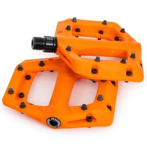 Pédales Eastern Nylon Linx 9/16 - Pédales Légères et à Haute Adhérence pour VTT & BMX avec Pins Métalliques Amovibles, Axe Chromoly pour BMX, VTT, Vélo de Route & Enfants - Orange (Eastern Bikes, neuf)