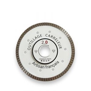 Disque diamant 125mm Ultra Fin – L'Ancien – 1,2 mm – Refroidissement Perforé – Pour Carrelage, Céramique, Marbre, Pierre, Porcelaine – Coupe à Sec ou à Eau – Testé par Artisan (Outillage Carrelage 2.0, neuf)