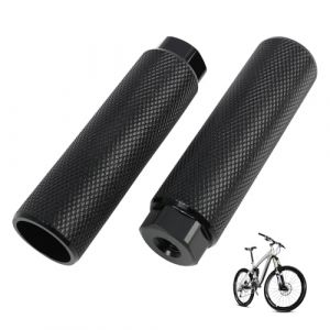 2 Pi&egrave;ces P&eacute;dales de Repos pour V&eacute;lo BMX et VTT, Pegs en Alliage d'Aluminium Antid&eacute;rapant, Robustes et Durables, Adapt&eacute;es &agrave; Tous Types de V&eacute;los, Installation Facile, Charge Maximale 100 kg, Noir (YuShangMei, neuf)