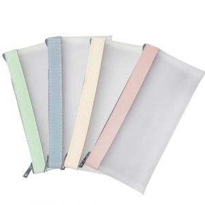 milaosk Mod&egrave;les Trousse Transparente,4 Pi&egrave;ces Pochette Zipp&eacute;e Trousse Transparente Stylo Petit Etanche Trousse &agrave; Crayons en TPU pour Fournitures de Papeterie Scolaire et de Bureau (Moxs, neuf)