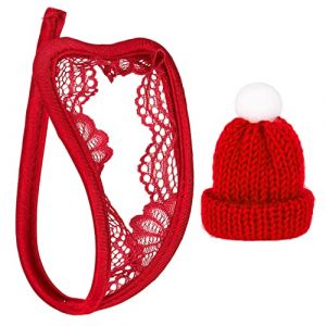 ranrann C-String Homme Sexy Hot Anneaux Mini String Ouvert Tanga Slip Thong Bikini Ficelle sous-vêtement Underwear Type A Rouge Taille Unique (ranraneu, neuf)