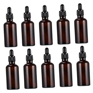 MAGICLULU 10 Pièces Bouteille D'huile Essentielle En Verre Compte-gouttes De 5 Ml Petits Contenants Récipients En Verre Pour Liquides Flacon De Collyre Vide Voyage Remplissage Un Verre Fiole (PanYuan Electronic, neuf)