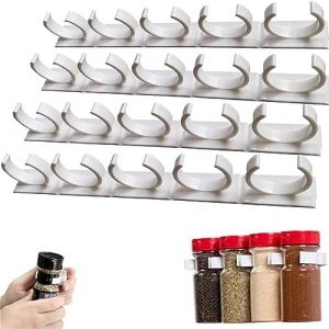 Étagère à Épices Murale,Présentoir à Épices,Épices de Cuisine Organisateur,Étagère de Rangement de Cuisine,Blanc Étagère Réfrigérateur,pour 20 Pots Épices, Canettes, Pots, Ustensiles de Cuisine (FeiXiehouse, neuf)