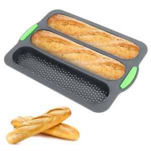 TNOMSNO Moule à pain en Silicone, Moule Baguette Moule Baguette Moule Baguette Four, Moule à Baguette Adapté à la Cuisson en Cuisine (STOREZAGARI, neuf)