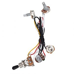 Faisceau de Câblage 2V1T, 2 Volumes 1 tonalité 1 Jack 500K Pots Faisceau de Câblage Interrupteur 3 Voies pour Guitares électriques (Xntaisike, neuf)