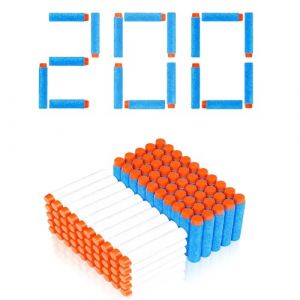 SJACXANM Munition Nerf, 200pc Balles Nerf, Mousse Bleu Clair & Blanc, Flechette NerfPour Blasters, 7.2cm MunitionNerf pour NerfN-Strike Elite Series Blasters Kid Toy Gun (BIABRSCAT S.R.L., neuf)