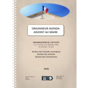 Organiseur agenda semainier Adjoint au maire 2025 A4 spirale 160 pages suivi des 12 mois et des 52 semaines (A4 21x29,7 cm, Adjoint au Maire) (CODEX ACTION, neuf)