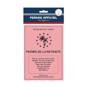 Maelsa® Permis de prendre la retraite humoristique idée cadeau fête d’anniversaire ou évènement marquant Personnalisable Dimensions : 14,5 x 20,5 cm Matière : carton rose. Quantité : 1 (⭐ MAELSA ⭐, neuf)