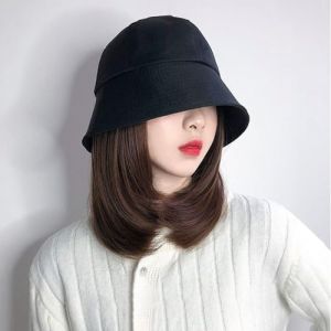 Casquettes de pêcheur respirantes avec cheveux synthétiques attachés, solution de coiffure sans effort, tenue décontractée pour les occasions décontractées (YangMPretty, neuf)