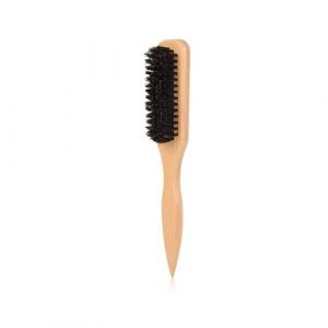 Brosse &agrave; cheveux en poils de sanglier lisses pour chignon queue de cheval &eacute;l&eacute;gant et lisser les cheveux de b&eacute;b&eacute;, les rebelles et le contr&ocirc;le des bords &ndash; Brosse &agrave; cheveux avec large queue de rat pour (CWDNCHS, neuf)