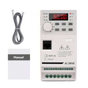 Transformateur 220v 380v Variateur de Frequence Convertisseur 220v Entr&eacute;e Monophas&eacute;e Vers 380v Sortie Triphas&eacute;e Variateur de Vitesse pour 2,2 KW Moteur de Broche CNC(4KW) (Omykou, neuf)