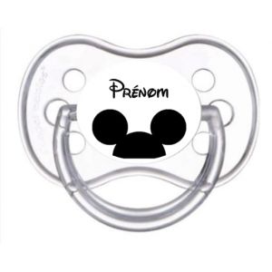 Tétine sucette bébé personnalisable/personnalisée motif mickey CMQ03 (Tétine bébé personnalisée, neuf)