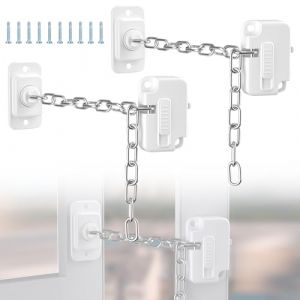 2 Pcs Bloque Fenetre Enfant, Bloque Fenetre Securite Enfant R&eacute;glable, S&eacute;curit&eacute; Enfants pour Portes Convient pourFen&ecirc;tres, Machines &agrave; Laver, Armoires, Penderies, Toilettes, Armoires &agrave; Vin, Etc (DARUIEU, neuf)
