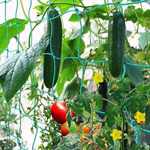 Filet Jardin, 5 × 2m Filet de pour Plante Filet de Protection,Filet Jardin Potager de Soutien pour Plantes Grimpantes,Filet Potager à Grimper pour Concombres, Tomates, Haricots (XIAOCHENGTRADE, neuf)