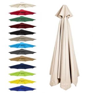 CMJYMX Toile De Rechange pour Parasol 6 Baleines: 2,0/2,5/2,7/3,0 M, 8 Baleines : 2,0/2,3/2,7/3,0/3,5 M(Beige,8 Ribs: 200CM/6.5FT) (昌海商贸, neuf)