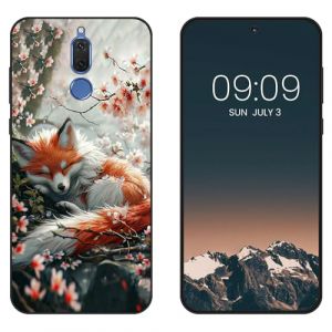 WUACYEAMING Noir Coque pour Huawei Mate 10 Lite, Haute Qualit&eacute; TPU Silicone Mince Souple Antichoc Bumper avec Le Renard Motif Dessin Mat Case (WUACYEAMING, neuf)