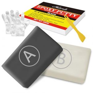 Mastic Epoxy, 340g P&acirc;te &agrave; R&eacute;parer Bicomposant, Colle &Eacute;poxy Argile pour R&eacute;parer Fuites/Fissures/Remplir Trous, P&acirc;te &agrave; Sculpter Epoxy Adapt&eacute; &agrave; M&eacute;tal, Plastique Dur, Pierre, Bois, C&eacute;ramique (Noir) (Holamdo, neuf)