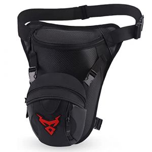 Sac de Jambe Moto Drop Leg Bag Oxford Cuisse Taille Pack pour Hommes Femmes en Plein Air Voyage Randonnée Cyclisme Sport Tactique Bum Hip Fanny Ceinture Sac À Main Pochette Pack (XieBen, neuf)