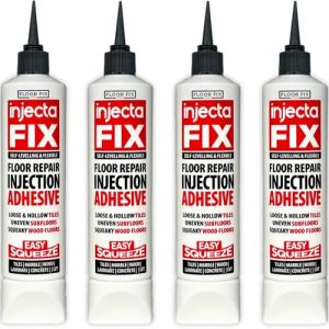 Injectafix 300ml - Kit Réparation Carreaux Décollés et Creux - Colle à Injection Puissante et Autonivelante - Facile à Utiliser sans Pistolet - Fixe Carreaux Lâches - Squeeze Tube (Floor-Fix Pro, neuf)