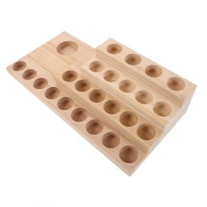EPIGEIST Support Huile Essentielle Bois Niveaux Organisateur de Bouteilles Huiles Aromatiques Pr&eacute;sentoir Compact et Stable pour Rangement et Exposition sur Tablette (Laimmde, neuf)