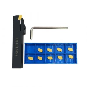 Hunricho Outil &agrave; rainurer et &agrave; fente, support de burin 5/8" &agrave; tige ZQ1616R-2/3 avec 10 embouts rotatifs en carbure de tungst&egrave;ne SP200/300 (porte-outils &agrave; tige 5/8" avec inserts SP200) (ZGQ-2, neuf)