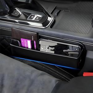 SHIHUAFADACAI Organisateur Voiture pour Porsche Taycan (Y1A) 2020-2024, Cuir Auto Bo&icirc;te Rangement Si&egrave;ge, Bo&icirc;te de Remplissage de Console Stockage de Petits &Eacute;carts (ZYLU Biz Studio, neuf)