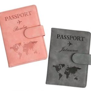 Rolianse Passeport personnalis&eacute; prenom pour Couverture Passeport personnalis&eacute; avec Compartiment pour Cartes, &eacute;tui pour Passeport de Voyage avec Bouclier RFID, Protege Passport personalis&eacute; (lirosee6, neuf)