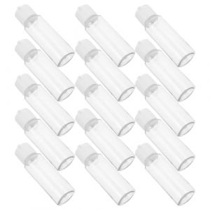 FIXOSHEE 20 Pi&egrave;ces Lot de 20 Flacons de Voyage &agrave; Pompe 35 Ml en Plastique Transparent avec Bouchon Verseur Plat, Petit Flacon Pompe Anti-Fuite pour Soins Peau, Huiles Capillaires et (Jiingsq, neuf)