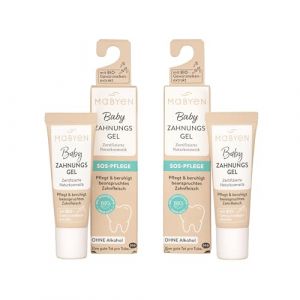 MABYEN Gel dentaire pour b&eacute;b&eacute;s 2 x 10 ml &ndash; Lot de 2 pour gencives irrit&eacute;es &ndash; Soulagement naturel pendant la pouss&eacute;e dentaire &ndash; Sans alcool ni lidoca&iuml;ne (GMG Innovation, neuf)