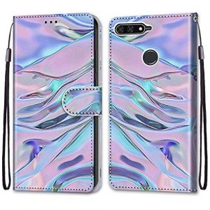 Mo-Somnus Coque pour Huawei Y6 2018 / Honor 7A, Etui en Cuir PU Portefeuille Housse Coque avec 360 Degr&eacute;s Silicone Antichoc Protection Cover Cuir Pochette Magn&eacute;tique und Flip B&eacute;quille (Fluorescent) (Mo-Beauty EU Store, neuf)