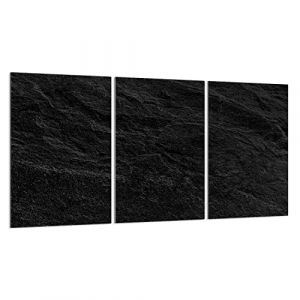 DarHaus Cache-plaque en verre - 3 x 30 x 52 cm - pour cuisinières électriques ou à induction - Plaque de protection anti-éclaboussures, planche à découper décorative aspect, Ardoise Noir (ExtraMerchant, neuf)