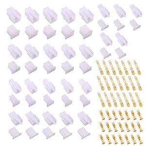 HUAZIZ 290 Pcs Connecteur Electrique 2.8mm Pas 2 3 4 6 9 Broches Mâle Femelle Terminal Plug, 2.8mm Connecteur de Fil Électrique, Sertir Cosse Assortiment kit pour Moto, Vélo, Voiture, Bateau (HUAYUE-EU, neuf)