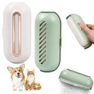 2 Pi&egrave;ces Rouleau Anti-Peluches R&eacute;utilisable, Rouleau Adh&eacute;sif Lavable, Rouleau &agrave; Peluches pour Poils d'animaux Enlever Peluche Vetement Anti Peluche pour V&ecirc;tements, Lit, Tapis (Or Blanc & Vert Clair) (BaiHD Store, neuf)