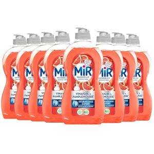 Mir Liquide Vaisselle Vinaigre & Pamplemousse &ndash; Lot de 8 x 450ml &ndash; D&eacute;graissant Puissant, Fra&icirc;cheur Pamplemousse, Nettoyage Efficace (PENNGUIN-FR, neuf)