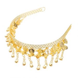 SOIMISS couvre-chef de danse du ventre bijoux de cheveux bandeau pour cheveux de danse du ventre habiller des bijoux bandeau de danse bijoux pour les femmes fourniture de danse M&eacute;tal Dor&eacute; (Star-wish, neuf)