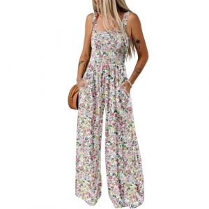 Générique Combinaisons Et Combishorts Femme Bleu De Travail Combinaison Ete Pantalon Baggy Vetement En Lin Ensemble Boheme Chic Jean Large Blanche Été Tailleur Salopette Vêtements Sécurité,Blanc,XXL (aodsko, neuf)