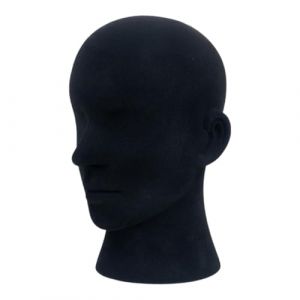 Milageto T&ecirc;te de mannequin, mod&egrave;le de t&ecirc;te de mannequin, support de perruque autoportant polyvalent, pr&eacute;sentoir de chapeau pour salon de beaut&eacute;, casquette de, Noir (Milageto-EU, neuf)