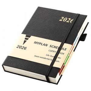 Donfulfip Agenda 2026 A5, Planificateur annuel A5 un jour par page, Agenda acad&eacute;mique 2026 de janvier &agrave; d&eacute;cembre, Planificateur quotidien et mensuel avec anneau porte-stylo, onglets mensuels color&eacute;s (Dong.Feng, neuf)
