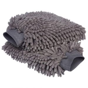 Gant de Lavage de Voiture, 2 Pièces, Gant de lavage microfibre Chiffon, Anti-Rayures, Absorbant, Chiffon Anti-Rayures pour Auto et Moto, pour Entretien Auto et Nettoyage auto Extérieur, 20 x 28 cm (EUROEDI SPEDITION, neuf)