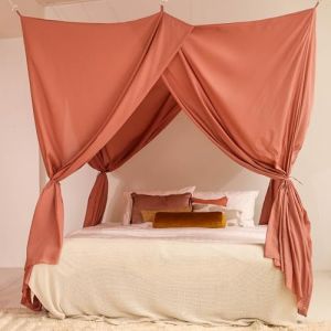 Ciel de Lit Rose | Baldaquin Rectangulaire pour Lit Queen & King | Moustiquaire Lit Double | D&eacute;coration Chambre Adulte & Ado | Disponible en Plusieurs Tailles & Couleurs (UB-STORE EU, neuf)