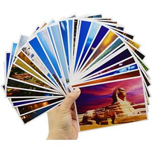 Liuer 60PCS Cartes Postales Paysages Cartes d'Invitation Carte de Voeux Classique Bonne Ann&eacute;e pour Baby Shower Joyeux Anniversaire Fille Enfant D&eacute;corations et Accessoires de F&ecirc;tes(143 * 93mm) (Liuer, neuf)