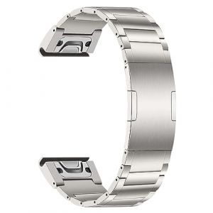 TRUMiRR Bracelet en Titane Remplacement pour Fenix 7X Pro Sapphire Solar /6X Pro /5X Plus,26mm Bracelet de montre Quick Fit pour Garmin Fenix 7X 6X 5X/ Fenix 3/ Epix Pro 51mm/ Enduro 2/ Descent Mk2i (Trumirr Tech, neuf)