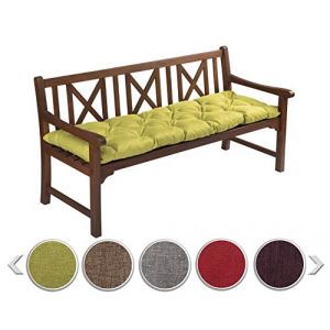sunnypillow Coussin pour Banc de Jardin 140 x 40 cm - Matelas Exterieur, Interieur - Coussins Assise Balancoire - Confortable Coussins de Meubles pour Terrasse, Balcon, Banquette - Vert (Globix24, neuf)