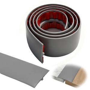 Profil de transition autocollant de 1M * 5CM, bande de seuil en PVC, bande de profil T pour sols en parquet, rev&ecirc;tements stratifi&eacute;s, seuils (Gris) (MIFUTechnology, neuf)