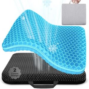 Vmingo Coussins de Chaise,Coussin de Gel Respirant, Coussin Anti Escarres, Soulage la Pression sur Le Orthop&eacute;dique avec Housse Antid&eacute;rapant pour Voiture/Bureau/Maison/Fauteuil Roulant (MEICANCAN, neuf)
